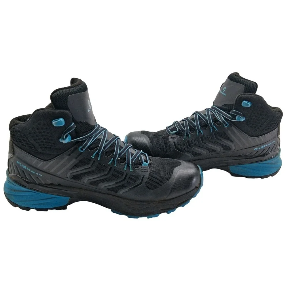 Scarpa Rush TRK GTX Hiking Boots Mens Size 11 Black Gore-Tex Ankle Trail Outdoor